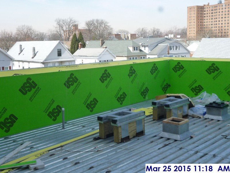 Sheathing around the 2nd floor roof Facing North-West